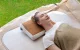 Flextail Zero Pillow Inflatable Travel Pillow with Memory Foam, Brown