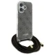 Guess iPhone 16 Case Crossbody Cord 4G Print with Lanyard, Brown
