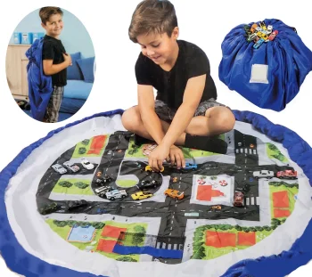 Bakalu 2-in-1 Toy Storage Basket and Play Mat, 150 cm