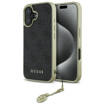 Guess iPhone 16 Plus Case 4G Charms Collection, Black