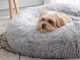 Pet Bed for Dogs and Cats, Round, 50cm, Grey