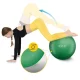 4FIZJO 65cm Exercise Ball for Fitness, Yoga & Physical Therapy with Pump, Green