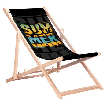 GreenBlue GB183 Summer Vibes Classic Beech Wood Deckchair