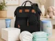 Multifunctional Backpack with Baby Bed and USB Port, Black
