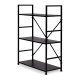 Деревянный стеллаж с металлическим каркасом Modernhome CWJ602480LG BLACK, 3...