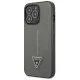 Guess Saffiano Triangle Logo Case for iPhone 13 Pro / 13, Silver