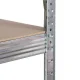 Humberg 4817 Metal Corner Shelving Unit 180x90x40 cm, 5 Shelves, Silver