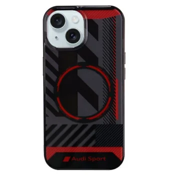 Dėklas Audi IML Sport MagSafe, skirtas iPhone 15 / 14 Plus 6.7", juodas