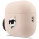 Karl Lagerfeld Silicone Chaupette Head 3D Case for AirPods Pro 3, Pink