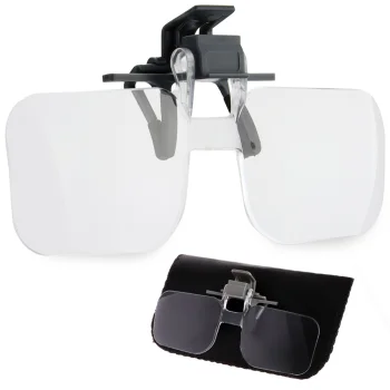 Reading Magnifier with Glasses Clip, 2x Magnification
