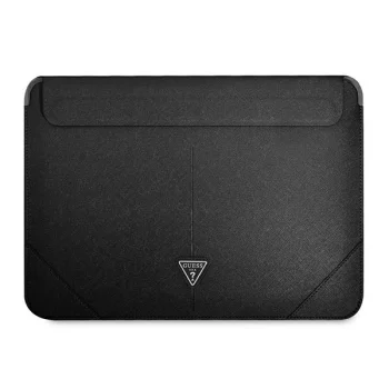 Guess Saffiano Triangle Logo Laptop Sleeve up to 14", Black