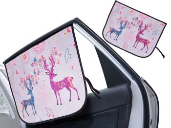 Magnetic Car Side Window Sunshade Sun Visor Curtain Blind, Pink