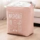 Foldable laundry basket with handles, 70L, pink