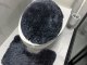3-Piece Bathroom Rug Set, Anti-Slip, Blue