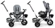 Ecotoys Tricycle with 360° Swivel Seat and Canopy, Grey