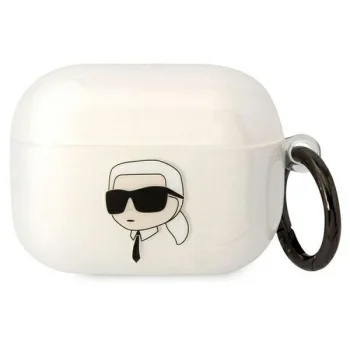 Karl Lagerfeld AirPods Pro Cover Karl`s Head Transparent