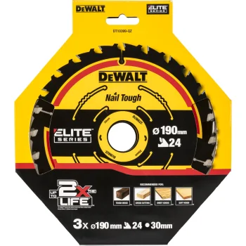 Circular Saw Blade Set DeWalt DT10399-QZ, 190 x 30 mm, 24T, 3 Pack
