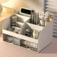 Desk Organizer with Drawers, White