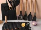 Kitchen Knife and Utensil Set with Cutting Board and Block, 19 pcs, Black