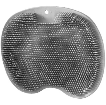 Silicone Back and Foot Scrubber Massager, 27x20 cm, Grey