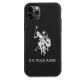 Apple iPhone 11 Pro Max 6.5\'\' US Polo Silicone Collection Case Cover (USHCN65SLHRBK), Black