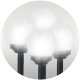 Ilumen LS-102 White Solar Globe Lights Set of 4 - Outdoor Garden LED Lamps