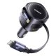 Baseus Enjoyment Max 90W Car Charger 2x USB-C + USB-C and Lightning Cable - Black