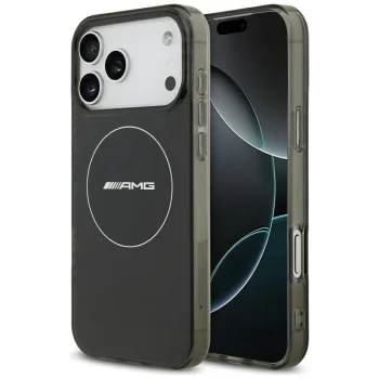 Mercedes AMG Double Layer Transparent Smoked MagSafe Case for iPhone 17 Pro Max - Black