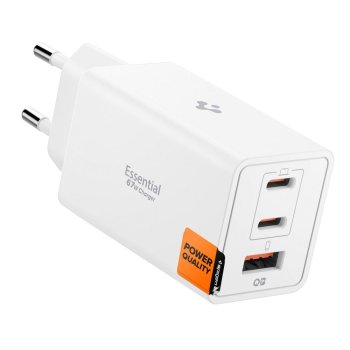 Spigen Essential EE673EU 3-port 67W wall charger - white