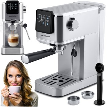 Berdsen BD-770 Espresso Machine with Milk Frother, 20 Bar, Silver
