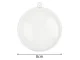 Clear Fillable Christmas Ornaments 8cm, Shatterproof Plastic Baubles, 12 Pack