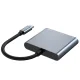 Tech-Protect V1 3in1 USB-C Hub HDMI 4K / USB-A 3.0 / PD 100W, Gray