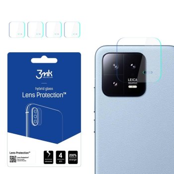 Xiaomi 13 3MK Lens Protection Back Camera Hybrid Glass Protector, 4 pcs.