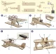 Solar Powered Wooden Biplane Building Kit \"Biplane Flying Star\"