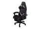 Ergonomic Swivel Gaming Chair with Retractable Footrest, Black