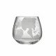 Whiskey Decanter Globe Set 850ml with 4 Etched Glasses and Stones