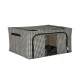 Wardrobe organizer for bedding and clothes with frame, 22L, white black
