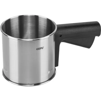 Gefu SIVA Flour and Sugar Sieve, 10.5 x 20.5 cm, Silver / Black