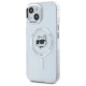 Karl Lagerfeld IML Metal Choupette Head MagSafe Case for iPhone 15, White