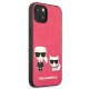 Karl Lagerfeld iPhone 13 mini Case Ikonik Karl & Choupette, Fuchsia