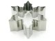 Steel Christmas Gingerbread Cookie Cutters Set, 6 pcs, Silver