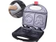 Smiley Face Sandwich Maker 750W Non-Stick Toaster for Fun Breakfasts, Black