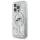 Karl Lagerfeld iPhone 16 Pro Case Liquid Glitter Karl & Choupette Head MagSafe, Clear