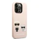 Karl Lagerfeld Silicone Karl & Choupette MagSafe Case for iPhone 14 Pro, Light Pink