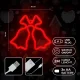 Forever Neon Decorative LED Lamp Figure Flashlight with USB, Christmas Bells