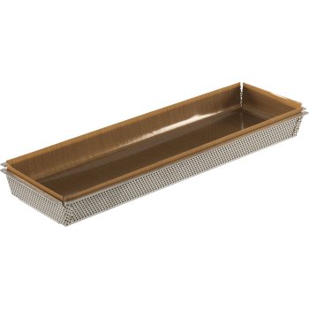 De Buyer 3212.35 Rectangular Perforated Baking Tin with Removable Base, 35x10.5 cm