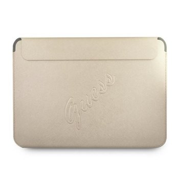 Guess Saffiano Script case for a 13\" laptop - gold