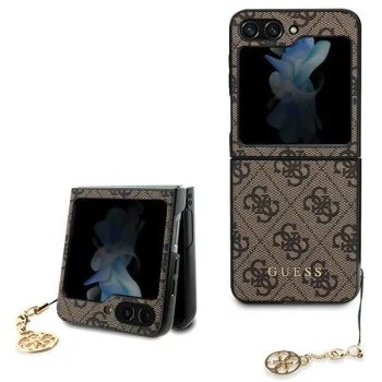 Guess 4G Charms Case for Samsung Galaxy Z Flip5, Brown
