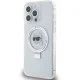 Karl Lagerfeld iPhone 15 Pro Case Ring Stand Karl Head MagSafe, White
