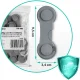 Ricokids 798301 Cabinet and Drawer Safety Locks, 10 pcs, Grey